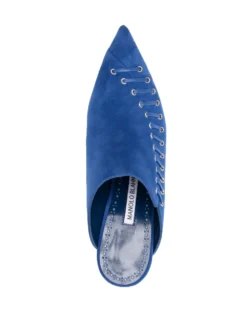 Women Manolo Blahnik Dobre 100mm Suede Mules -Manolo Blahnik 20663770 50627439 1000