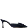 Women Manolo Blahnik Maysale 80mm Suede Mules