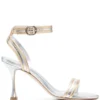 Women Manolo Blahnik Chongasa 90mm Metallic Leather Sandals