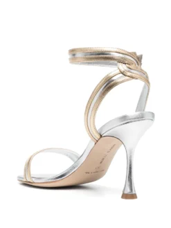 Women Manolo Blahnik Chongasa 90mm Metallic Leather Sandals -Manolo Blahnik 20738260 50663230 1000
