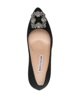 Women Manolo Blahnik Hangisi Glitter 90mm Pumps -Manolo Blahnik 20794600 50706308 1000