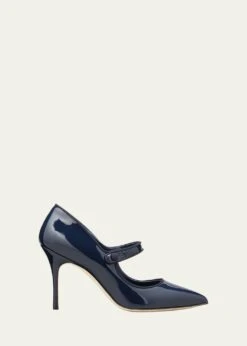 Manolo Blahnik PATENT LEATHER MARY JANE PUMPS