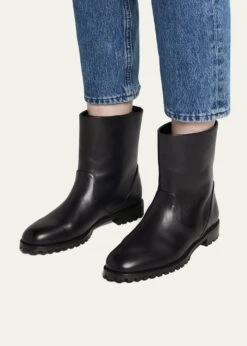 Manolo Blahnik MOTOSA CALF LEATHER ANKLE BOOTS -Manolo Blahnik bg 4075889 100106 a 1