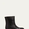 Manolo Blahnik MOTOSA CALF LEATHER ANKLE BOOTS
