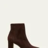 Manolo Blahnik ROSIE SUEDE ZIP ANKLE BOOTIES