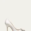 Manolo Blahnik HANGSI SATIN CRYSTAL-BUCKLE PUMPS