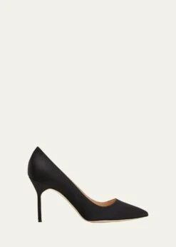 Manolo Blahnik BB 90MM SATIN PUMPS