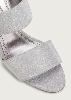 Manolo Blahnik KHAN METALLIC TWO BAND SLINGBACK SANDALS -Manolo Blahnik bg 4260410 100178 z