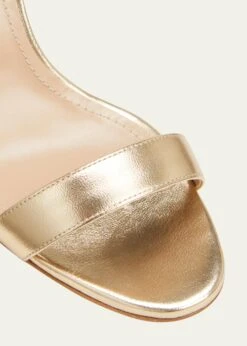 Manolo Blahnik CHAOS METALLIC ANKLE-STRAP STILETTO SANDALS -Manolo Blahnik bg 4260441 100602 z 1