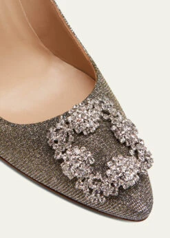 Manolo Blahnik HANGISI 105MM METALLIC BUCKLE PUMPS 17 Manolo Blahnik HANGISI 105MM METALLIC BUCKLE PUMPS -Manolo Blahnik bg 4264289 100284 z 1