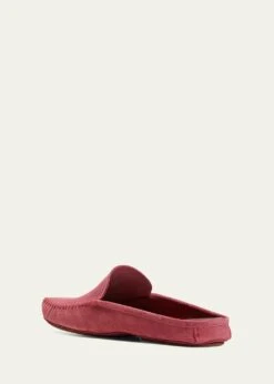 Manolo Blahnik MEN'S CRAWFORD SUEDE-LEATHER BACKLESS LOAFER SLIDES -Manolo Blahnik bg 4265299 100564 c 1