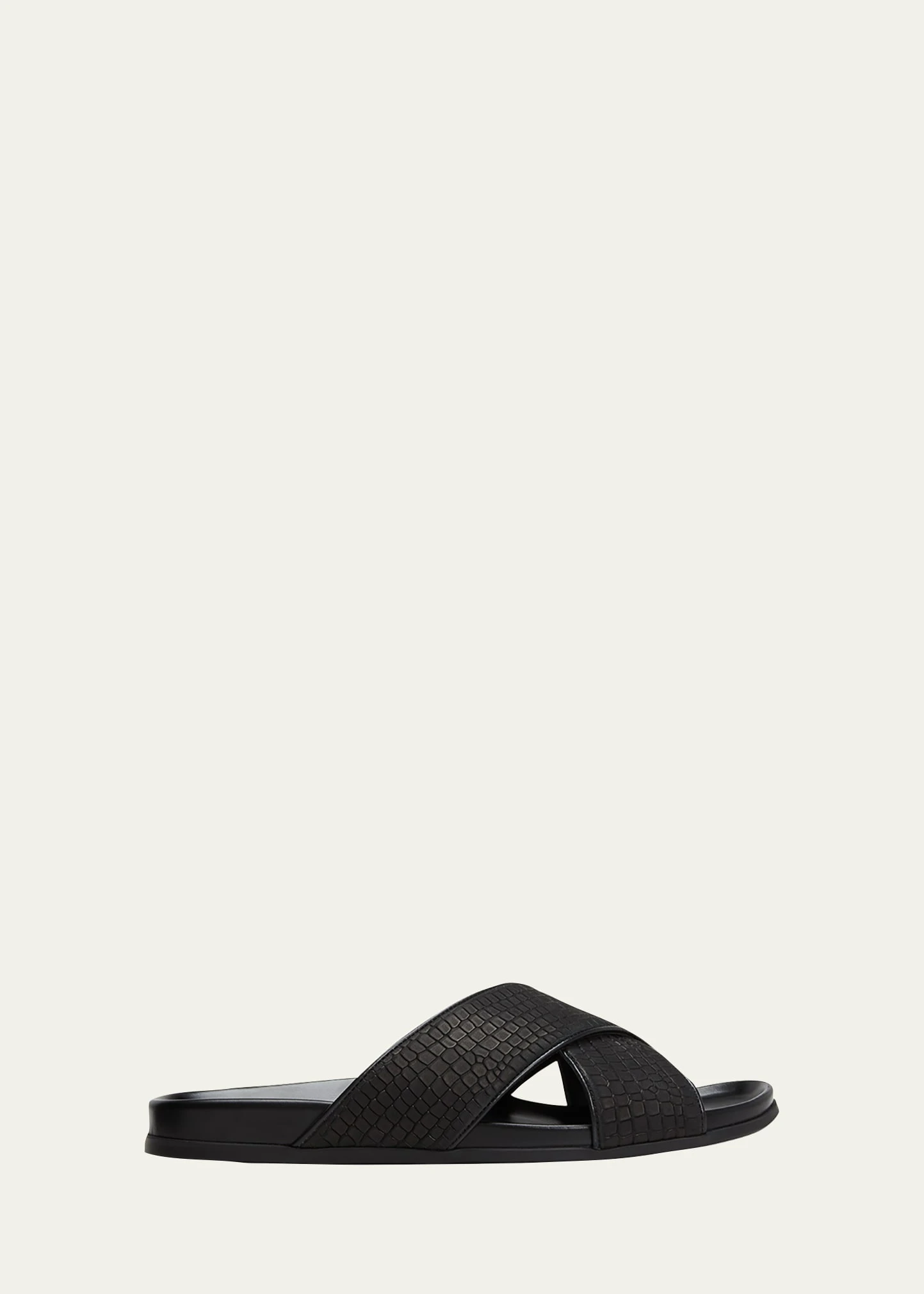Manolo Blahnik MEN'S CHILTERN LEATHER SLIDE SANDALS 1 Manolo Blahnik MEN'S CHILTERN LEATHER SLIDE SANDALS