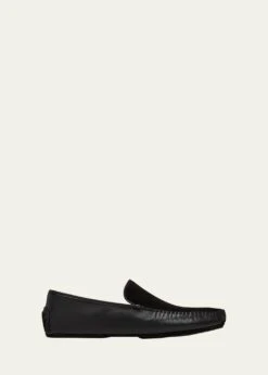 Manolo Blahnik MEN'S MAYFAIR SUEDE-LEATHER LOAFERS
