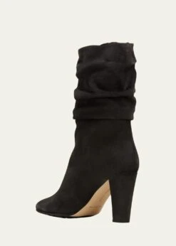 Manolo Blahnik CALASSO SUEDE SLOUCHY MID BOOTIES -Manolo Blahnik bg 4320668 100106 c 1