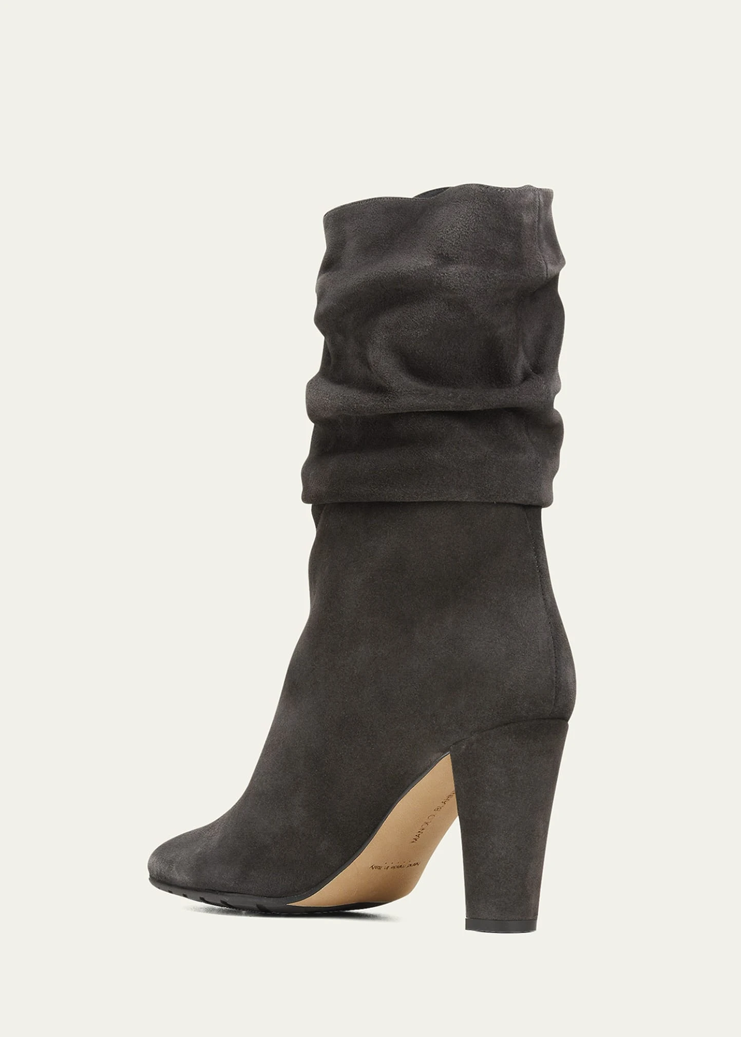 Manolo Blahnik CALASSO SUEDE SLOUCHY MID BOOTIES 4 Manolo Blahnik CALASSO SUEDE SLOUCHY MID BOOTIES - Image 4