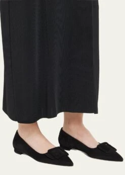 Manolo Blahnik MAYSALE SUEDE BUCKLE BALLERINA FLATS -Manolo Blahnik bg 4372914 100106 a 1