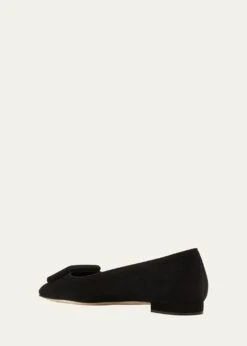 Manolo Blahnik MAYSALE SUEDE BUCKLE BALLERINA FLATS -Manolo Blahnik bg 4372914 100106 c 1