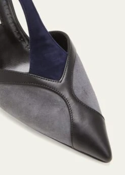 Manolo Blahnik CATILLO BICOLOR T-STRAP MULE PUMPS 9 Manolo Blahnik CATILLO BICOLOR T-STRAP MULE PUMPS -Manolo Blahnik bg 4372916 100106 z 1