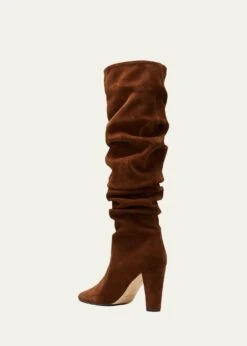 Manolo Blahnik CALASSOHI RUCHED SUEDE TALL BOOTS -Manolo Blahnik bg 4372934 100244 c 1