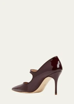 Manolo Blahnik CAMPARI PATENT MARY JANE PUMPS -Manolo Blahnik bg 4372936 100491 c