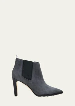 Manolo Blahnik CHELDA SUEDE STILETTO CHELSEA BOOTIES