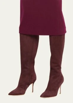 Manolo Blahnik OCULARA SUEDE MID BOOTS -Manolo Blahnik bg 4372948 100436 a 1