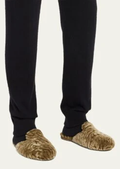 Manolo Blahnik MEN'S MONTAGUE SHEARLING MULES -Manolo Blahnik bg 4398308 100303 a 1