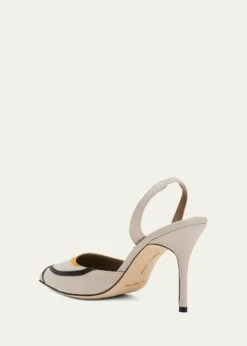 Manolo Blahnik RINAM TRICOLOR LEATHER SLINGBACK PUMPS -Manolo Blahnik bg 4435984 100168 c 1