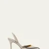 Manolo Blahnik RINAM TRICOLOR LEATHER SLINGBACK PUMPS