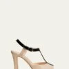 Manolo Blahnik TARIKI T-STRAP PATENT LEATHER SANDALS