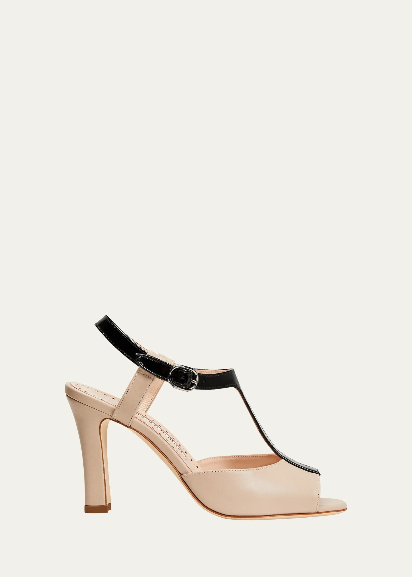 Manolo Blahnik TARIKI T-STRAP PATENT LEATHER SANDALS 1 Manolo Blahnik TARIKI T-STRAP PATENT LEATHER SANDALS