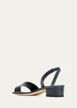 Manolo Blahnik PATOPIA SNAKESKIN SLINGBACK SANDALS -Manolo Blahnik bg 4435990 100404 c 1