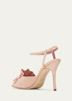 Manolo Blahnik KHEDNI RUFFLE PEEP-TOE STILETTO PUMPS -Manolo Blahnik bg 4436004 100592 c 1