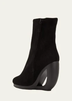 Manolo Blahnik SUEDE CUTOUT BOOTIES -Manolo Blahnik bg 4436040 100106 c 1