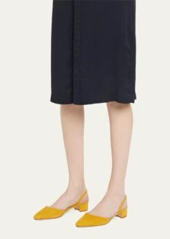 Manolo Blahnik ASPRO SUEDE SLINGBACK BALLERINA PUMPS -Manolo Blahnik bg 4436727 100624 a 1