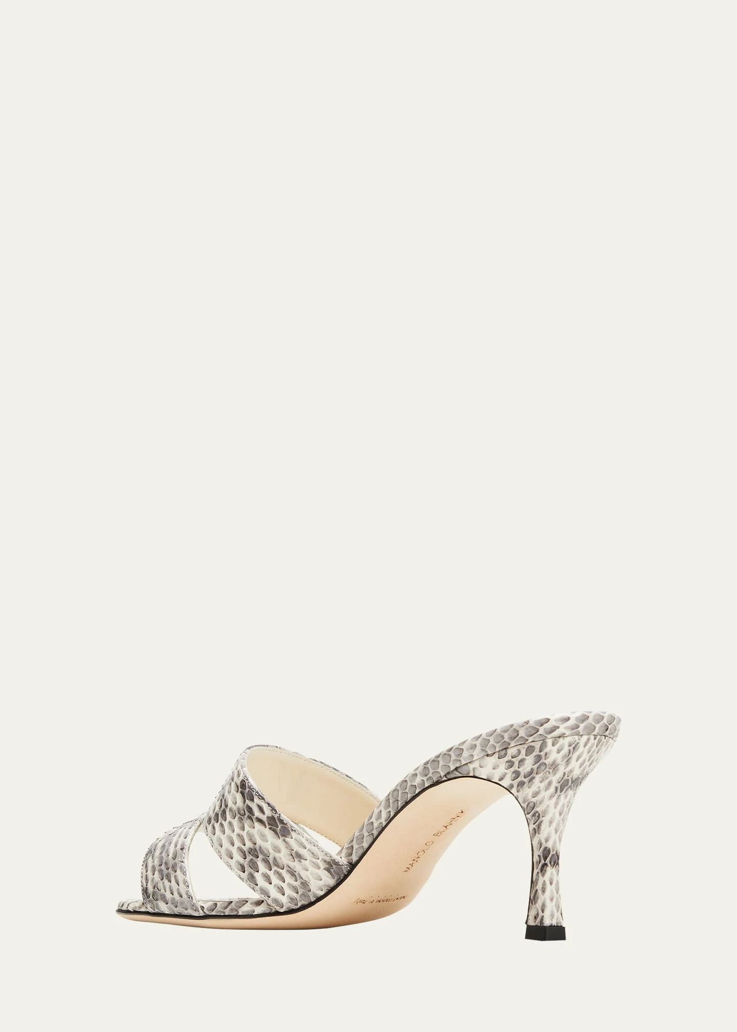 Manolo Blahnik IACOPO SNAKESKIN MULE SANDALS 2 Manolo Blahnik IACOPO SNAKESKIN MULE SANDALS - Image 2