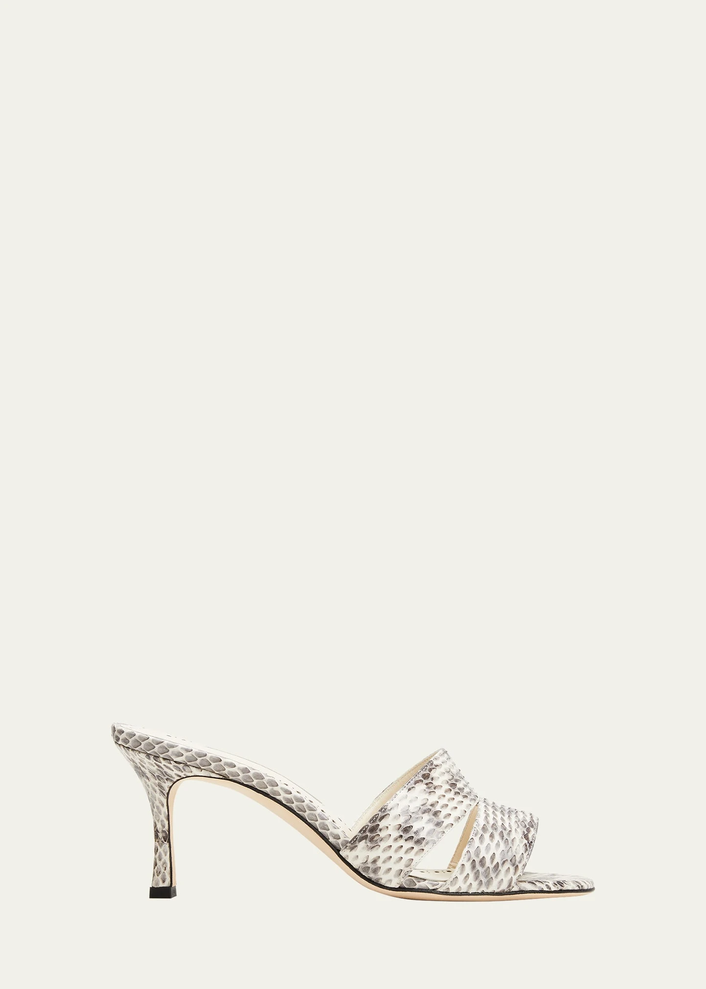 Manolo Blahnik IACOPO SNAKESKIN MULE SANDALS 1 Manolo Blahnik IACOPO SNAKESKIN MULE SANDALS