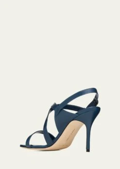 Manolo Blahnik SINGANU LEATHER CRISSCROSS SANDALS -Manolo Blahnik bg 4442138 100394 c