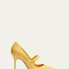 Manolo Blahnik CAMPARI SNAKESKIN MARY JANE PUMPS