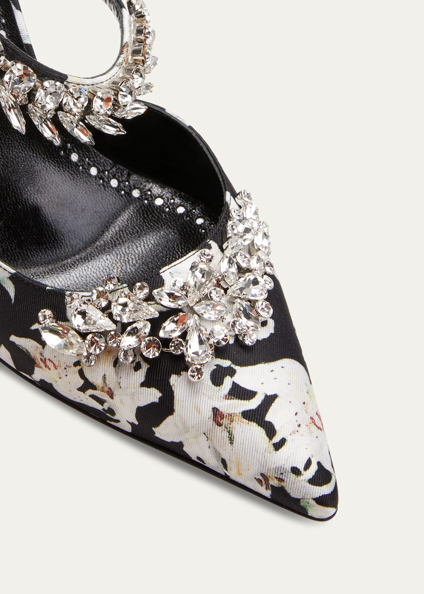 Manolo Blahnik LURUM CRYSTAL FLORAL MULE PUMPS 3 Manolo Blahnik LURUM CRYSTAL FLORAL MULE PUMPS - Image 3