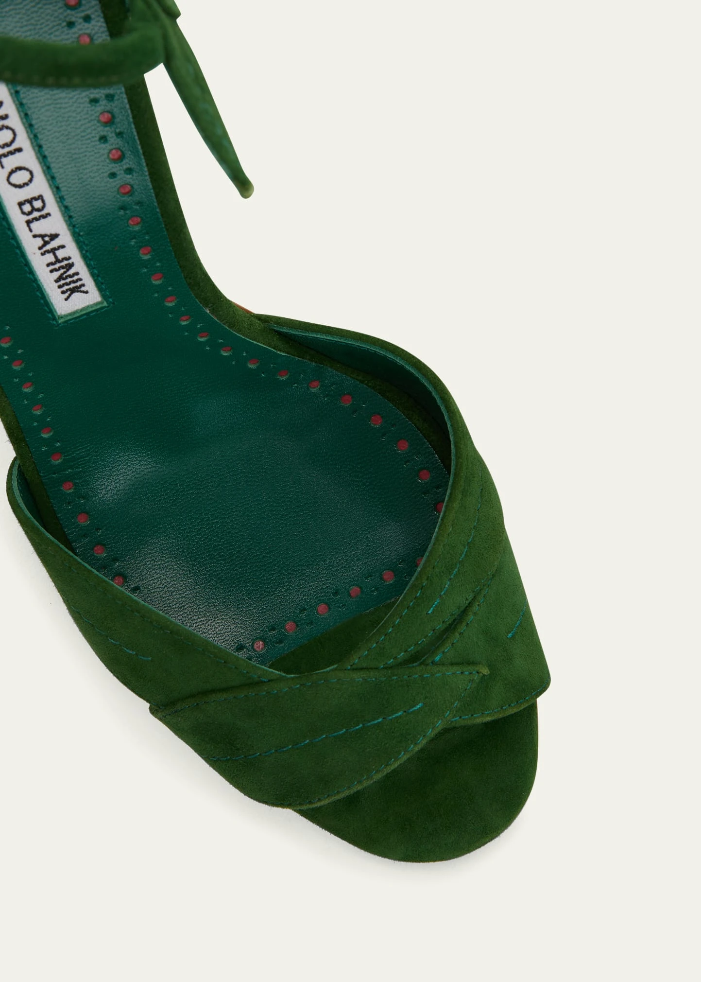 Manolo Blahnik OSSIE SUEDE PETAL ANKLE-TIE SANDALS 9 Manolo Blahnik OSSIE SUEDE PETAL ANKLE-TIE SANDALS - Image 9