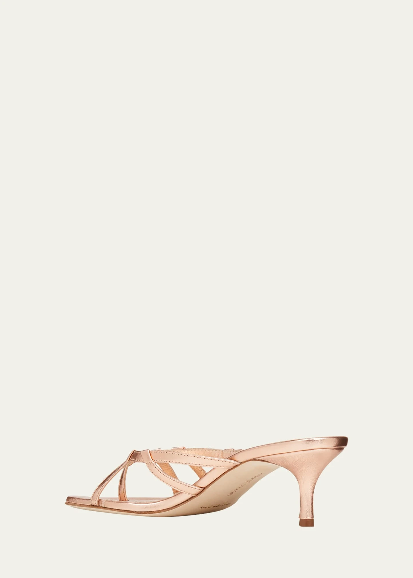 Manolo Blahnik SOLIMASO METALLIC THONG MULE SANDALS 4 Manolo Blahnik SOLIMASO METALLIC THONG MULE SANDALS - Image 4