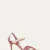 Manolo Blahnik AMR BICOLOR SUEDE CLOSED-TOE SANDALS