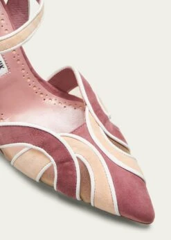 Manolo Blahnik AMR BICOLOR SUEDE CLOSED-TOE SANDALS -Manolo Blahnik bg 4456969 100561 z