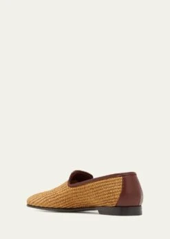 Manolo Blahnik MEN'S WOVEN RAFFIA LOAFERS 12 Manolo Blahnik MEN'S WOVEN RAFFIA LOAFERS -Manolo Blahnik bg 4488979 100311 c