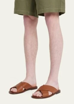 Manolo Blahnik MEN'S CRISSCROSS LEATHER SANDALS 14 Manolo Blahnik MEN'S CRISSCROSS LEATHER SANDALS -Manolo Blahnik bg 4488981 100274 a 1