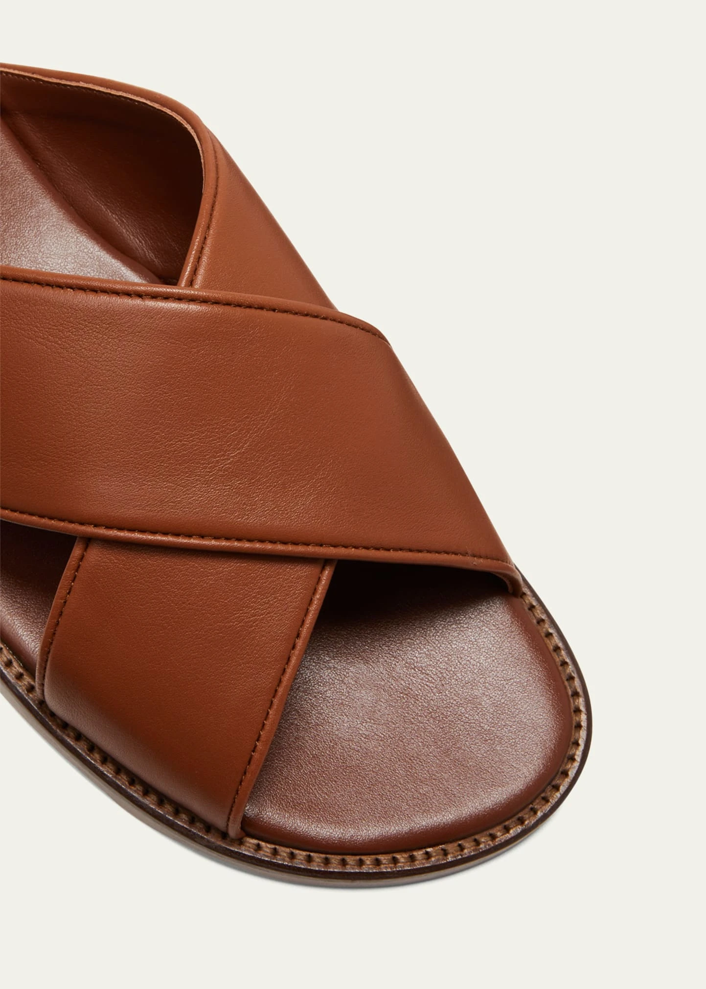 Manolo Blahnik MEN'S CRISSCROSS LEATHER SANDALS 5 Manolo Blahnik MEN'S CRISSCROSS LEATHER SANDALS - Image 5