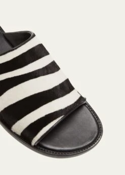 Manolo Blahnik MEN'S ZEBRA-PRINT CALF HAIR SLIDE SANDALS 13 Manolo Blahnik MEN'S ZEBRA-PRINT CALF HAIR SLIDE SANDALS -Manolo Blahnik bg 4488984 100101 z