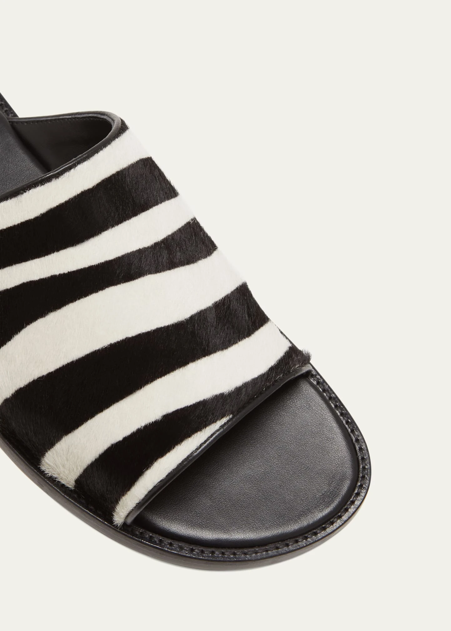 Manolo Blahnik MEN'S ZEBRA-PRINT CALF HAIR SLIDE SANDALS 5 Manolo Blahnik MEN'S ZEBRA-PRINT CALF HAIR SLIDE SANDALS - Image 5