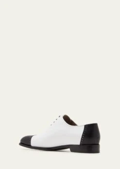 Manolo Blahnik MEN'S CAP TOE BICOLOR LEATHER OXFORDS 16 Manolo Blahnik MEN'S CAP TOE BICOLOR LEATHER OXFORDS -Manolo Blahnik bg 4488985 100188 c 1